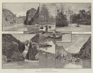 Landschap van de Cauvery Rivier, Madras Presidium